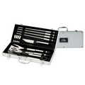 12 Piece Stainless Steel Barbecue Set in Aluminum Case